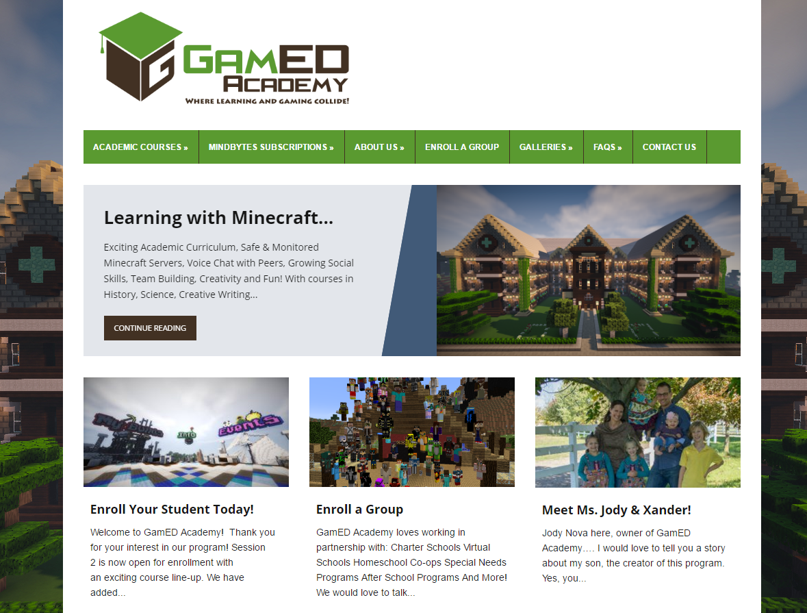 Minecraft GamED Academy – Home Ed Resources